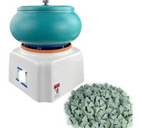 17 Inch Vibratory Tumbler Polishing Machine for Rock Stone Gem Jade Agate Grinder, Heavy Duty Vibrating Barrel Finisher for Lapidary Hobbyists