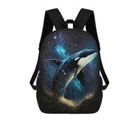 17 Inch Whale in Space Art Print-1 Backpack, 3D Printed School Bag, School Lunch Bag, Travel Backpack, Friends Backpack for Girls And Boys