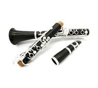 17-key B Flat Ebony Body White Copper Key Clarinet Instrument With Storage Box And Mouthpiece Clarinet Kit