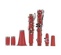 17-Key Clarinet Bb Flat With Carry Case Gloves Reed Case 10pcs Reed Beginner Clarinet (Color : Crimson)