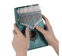 17-key Kalimba Portable Thumb Piano Mbira Mahogany Wood with Carry Bag Stickers Tuning Hammer Cleaning Cloth Finger Stall Musical Gift for Students Beginners