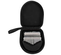 17 Key Kalimba Thumb Piano Kit in Adorable Crystal Fox Shape, Music Instrument for Beginners with Carrying Bag Included (Black)