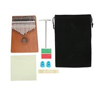 17 Key Kalimba Thumb Piano, Mahogany Mini Portable Musical Instrument, Hand - Tuned Wooden Kalimba with Storage Bag and Tuning Kit for Beginners and Music Lovers