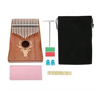 17 Key Kalimba Thumb Piano Mini Portable Musical Instrument, Unique Maple and Acrylic Design, Selected Mahogany Wood for Fine Pitch Sound, Ideal Birthday with Tuning