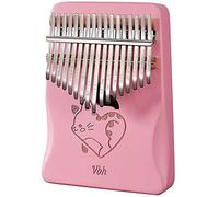 17-Key Kalimba Thumb Piano Musical Instrument Mahogany Music Pleasant Instrument(Color:A)