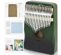 17 Key Kalimba Thumb Piano - Portable Finger Piano with Tuning Hammer & Study Guide, Premium Wood, Unique Musical for Birthdays & Holidays-Butterfly Love Flower-D