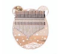 17 Key Kalimba Thumb Piano Transparent Acrylic Musical Instrument for Beginners Kids Round Shape Engraved Notes 12.8cm