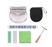 17 Key Kalimba Thumb Piano Transparent Material With Carry Bag Stickers Tuning Hammer Thumb Piano (Color : 01)