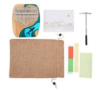 17 - Key Kalimba Thumb Piano Whale Design, Mahogany and Acrylic Music Instrument with Note - Engraved Keys, Tuning Tools & Carry Bag for Children Beginners
