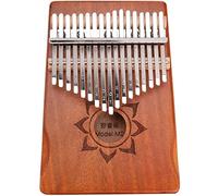 17-Key Kalimba Wood Mahogany Kalimbas Percussion Finger Thumb Piano Musical Instrument with Tuner(Color:A)