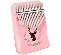 17-Key Mahogany Thumb Piano Musical Instrument Finger Piano(Color:B)