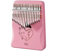 17-Key Mahogany Thumb Piano Musical Instrument Finger Piano(Color:D)