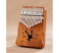 17-Key Snow Deer Kalimba - Coffee Brown Mahogany Thumb Piano Classic Beginner Instrument & Elegant Gift for Women