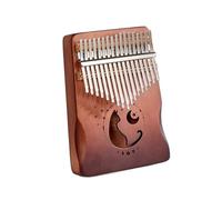17 Key Solid Wood Kalimba - Professional Thumb Piano for Beginners and Musicians, Portable Finger Piano, Christmas(Gradient Coffee)