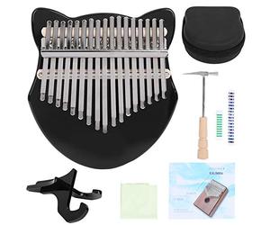 17-Key Transparent Crystal Fox Kalimba Thumb Piano Kit for Beginners | Clear Acrylic Body, C Key Tuned Resonance, Fox Shape with Carry Bag and Tuning Hammer