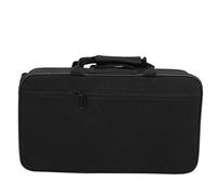 17 Key Wood Bb Clarinet Set Synthetic Cardboard Tube ABS Material with Cleaning Cloth Reed Screwdriver Box (Black)