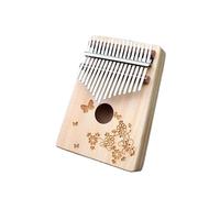 17 Key Wooden Kalimba with Learning Book - Portable Thumb Piano for Beginners, Christmas, Beginner-Friendly Mbira(Butterfly)
