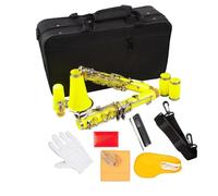 17 Key Yellow B Flat Clarinet ABS Body Cupronickel Keys Clarinet With Mouthpiece Reeds And Case Clarinet Kit