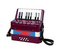 17 Keys 8 Bass Piano Accordion Musical Instrument for Beginner Kids Children Violet, 23x10x23cm