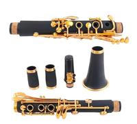 17 Keys Bb Tone ABS Resin Clarinet Black Body Lacquer Gold Keys Clarinet With Case And Reed Clarinet Kit