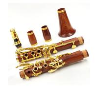 17 Keys Bb Tone Clarinet Redwood Tube Body Gold-plating Keys Clarinet Instrument With Storage Case Clarinet Kit