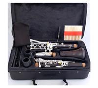 17 Keys Bb Tone Ebony Clarinet Wooden Body Silver Plated Keys Clarinet Instrument With Case Clarinet Kit