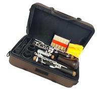17 Keys Bb Tone Ebony Clarinet Wooden Body Silver Plated Keys Clarinet With Case And Reed Clarinet Kit