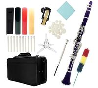 17 Keys Bb Tone Purple Clarinet Set ABS Resin Body Nickel-plated Keys Clarinet With Accessories Clarinet Set