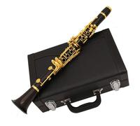 17 Keys C Tone Professional Clarinet Ebony Body Gold Plated Keys Clarinet With Storage Case Clarinet Kit