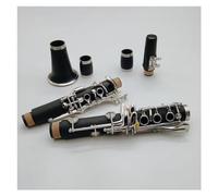 17 Keys C Tune Ebony Wood Body Sliver Plated Keys Clarinet With Case And Mouthpiece Clarinet Kit