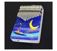 17 Keys Kalimba Colour Wood Portable Finger Piano For Beginners Professional Painted Instrument Thumb Piano (Color : 07)