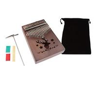 17 Keys Kalimba Thumb Piano, Single Board Professional Finger Piano with Tune Hammer Black Deer Home Decoration