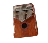 17 Keys Mba Thumb Piano - Portable Musical Instrument for Kids and Adults, Beginners, Easy to Play Finger Piano for Music Lovers - Ideal for Home and Travel (Brown)