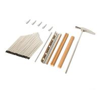 17 Keys Mbira Replacement Parts High Carbon Steel Tines Wooden for bridge Hammer Kit for Hand Percussion Repair