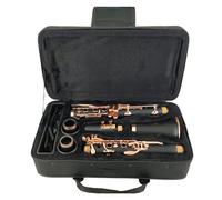 17 Keys Solid Wood Clarinet Bb Tone Ebony Body Rose Gold-plated Keys Clarinet With Case Accessories Clarinet Kit