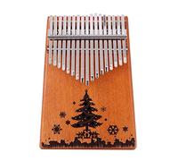 17 Keys Thumb Piano for for Kids Adult Beginners Professional, Mahogany Wood 12 Design Styles Kalimba Mbira Sanza with Study Instruction and Tune Hammer (Color : Christmas Tree)