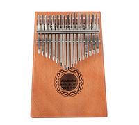 17 Keys Thumb Piano for for Kids Adult Beginners Professional, Mahogany Wood 12 Design Styles Kalimba Mbira Sanza with Study Instruction and Tune Hammer (Color : Mahogany)