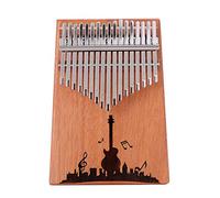 17 Keys Thumb Piano for for Kids Adult Beginners Professional, Mahogany Wood 12 Design Styles Kalimba Mbira Sanza with Study Instruction and Tune Hammer (Color : Guitar)
