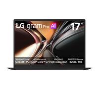 17” LG gram Pro Laptop, Copilot+ PC, Windows 11 Home, Dual AI, Intel® Core™ U7, Black 17Z90UG.AU78AN