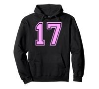 17 Number Seventeen Sports Varsity College Girl Matching Pullover Hoodie