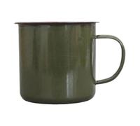 17 oz Enamel Camping Coffee Mugs Drinking Tea Cups with Handle White Metal Mug Portable Vintage Round Cup for Picnic Travel Home (GN1, D)