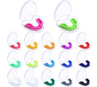 17 Pack Kids Youth Mouth Guard for Sports Boys Girls Mouthguard Football Mouth Guard Mouthpiece Boxing Youth Sports Mouthguards with Case for Adults Lacrosse Basketball Hockey Wrestling, 17 Colors
