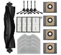 17 Pack Vacuum Replacement Parts Kit for Eufy X8 Pro, Robot Vacuum Cleaner Accessories Fit for Eufy, 1 Brush Roll, 4 Side Brushes, 4 Mop Pads, 4 HEPA Filters, and 4 Dust Bags