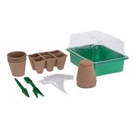 17 Pc Garden Growing Pots Set Tray Nursery Plug Seed Seedling Plastic Plant Pots