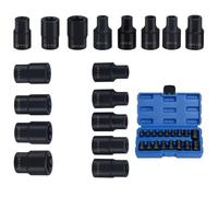 17 pc high strength impact socket set suitable for deer enthusiasts and technicians for automotive and general repairs