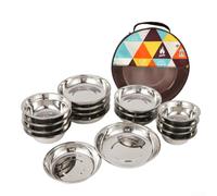 17 Pcs Camping Tableware Set 23x23x8cm Compact