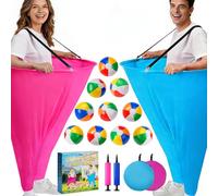 17 PCS Granny Pants Yard Game Easter Games Set, 2 Oversized Granny Pants Outdoor Games 10 Balls, 2 Air Pumps, Outdoor Tossing Games for Adults Teens Party Backyard Lawn Family Reunion Gathering