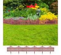 vidaXL 17 pcs Lawn Dividers 10 m Brown LSO UK