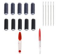 17 Pcs Set Black Cotton Thread, Black Thread, for Quilting,Upholstery, DIY Projects, for Beginnersfor Hand-Sewing Jeans, All Materials and Fabrics