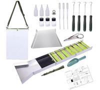 17 Piece Gold Washing Complete Set with Folding 50" Aluminium Gold Washing Channel - Includes Professional Accessories for Efficient Gold Panning & Mining in Rivers, Streams and Outdoor Adventure